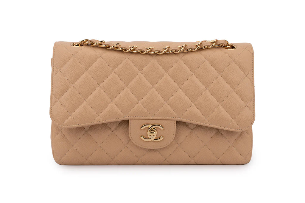 Chanel Classic Double Flap Beige Caviar