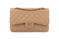 Chanel Classic Double Flap Beige Caviar