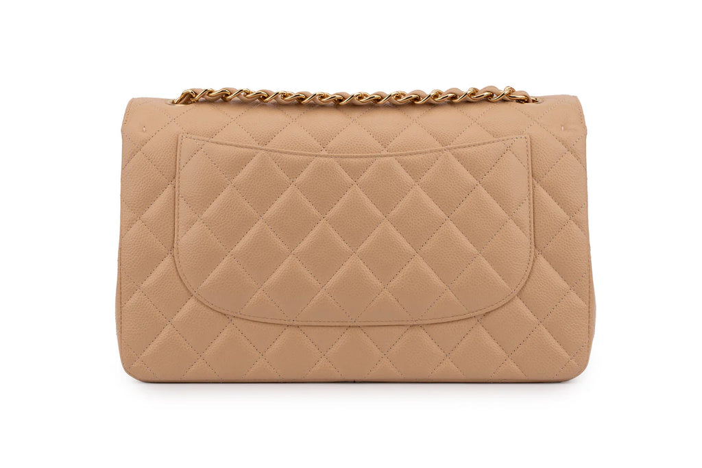 Chanel Classic Double Flap Beige Caviar