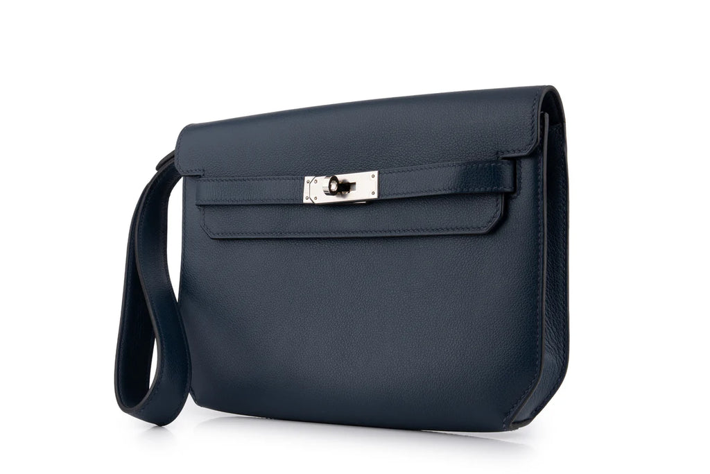 Hermès Kelly 25 Depeches Evercolour Navy Bleu