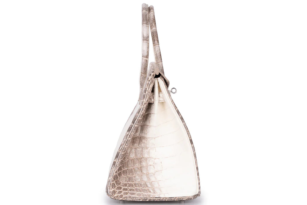 Hermès Birkin 30 Exotic Himalaya Blanc Crocodile Niloticus White Gold And Diamond