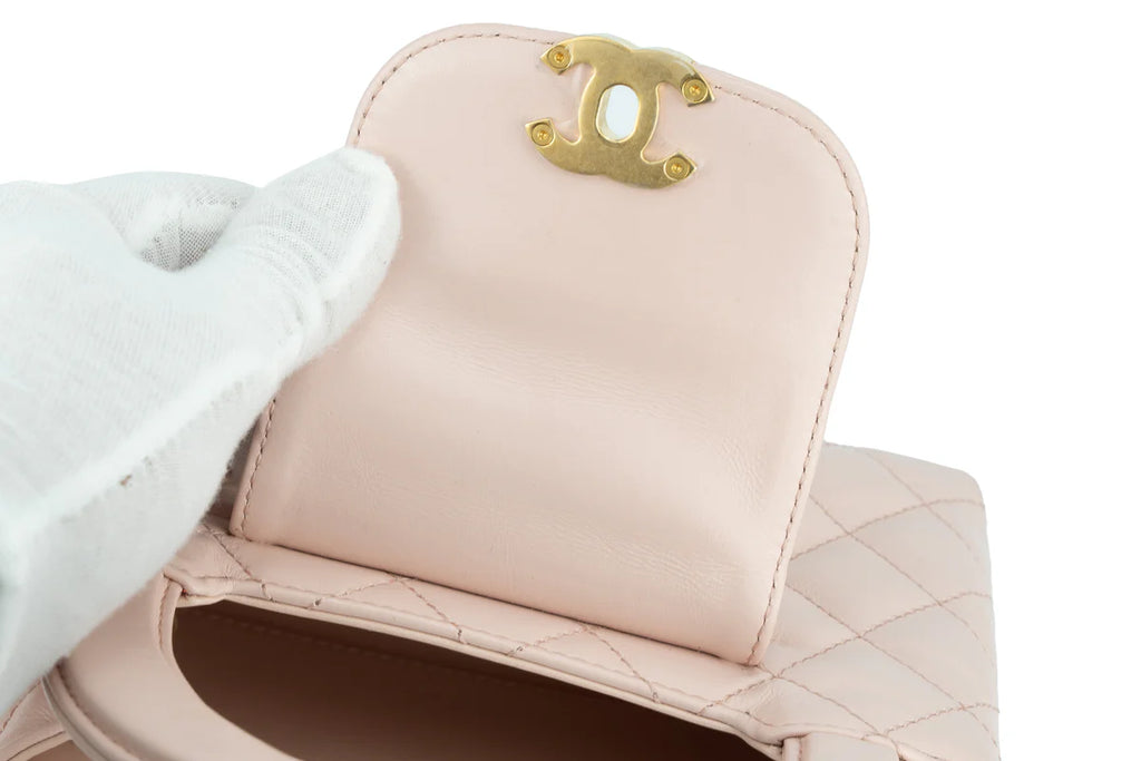Chanel Kelly Small Shopping Bag Calfskin Light Pink