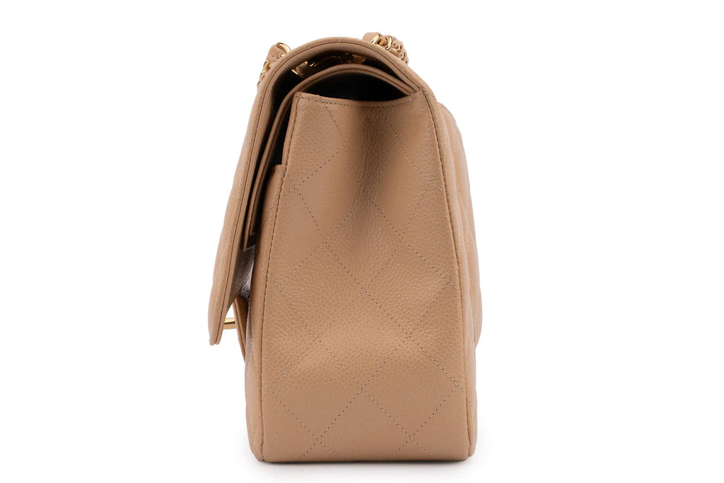 Chanel Classic Double Flap Beige Caviar