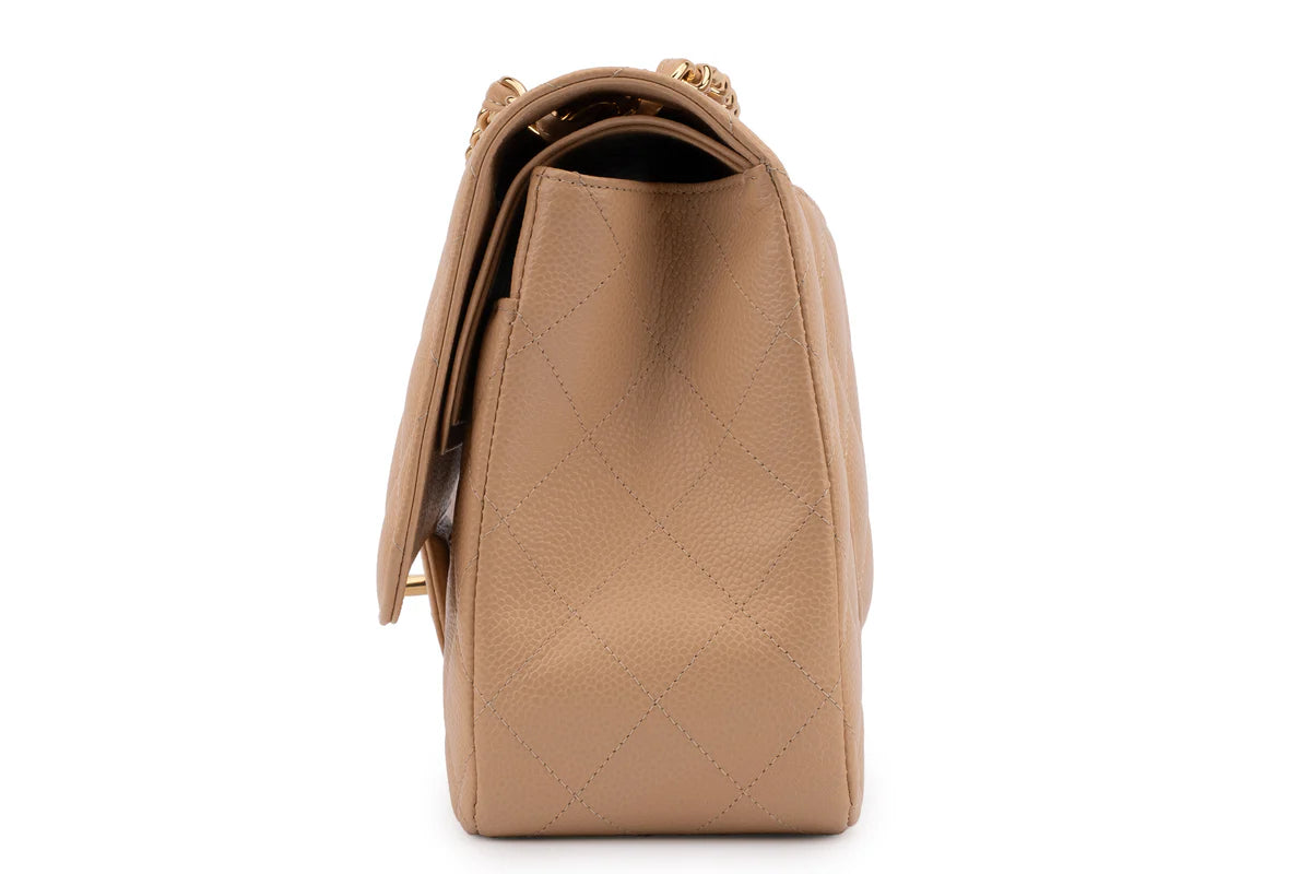 Chanel Classic Double Flap Beige Caviar