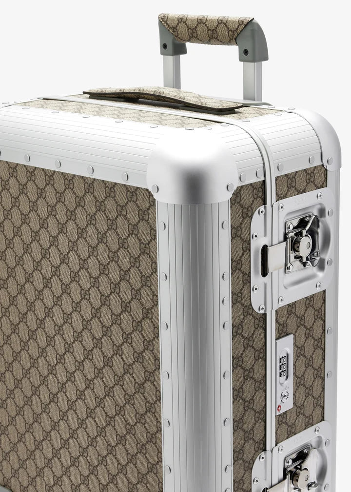 Gucci Aluminum GG cabin trolley