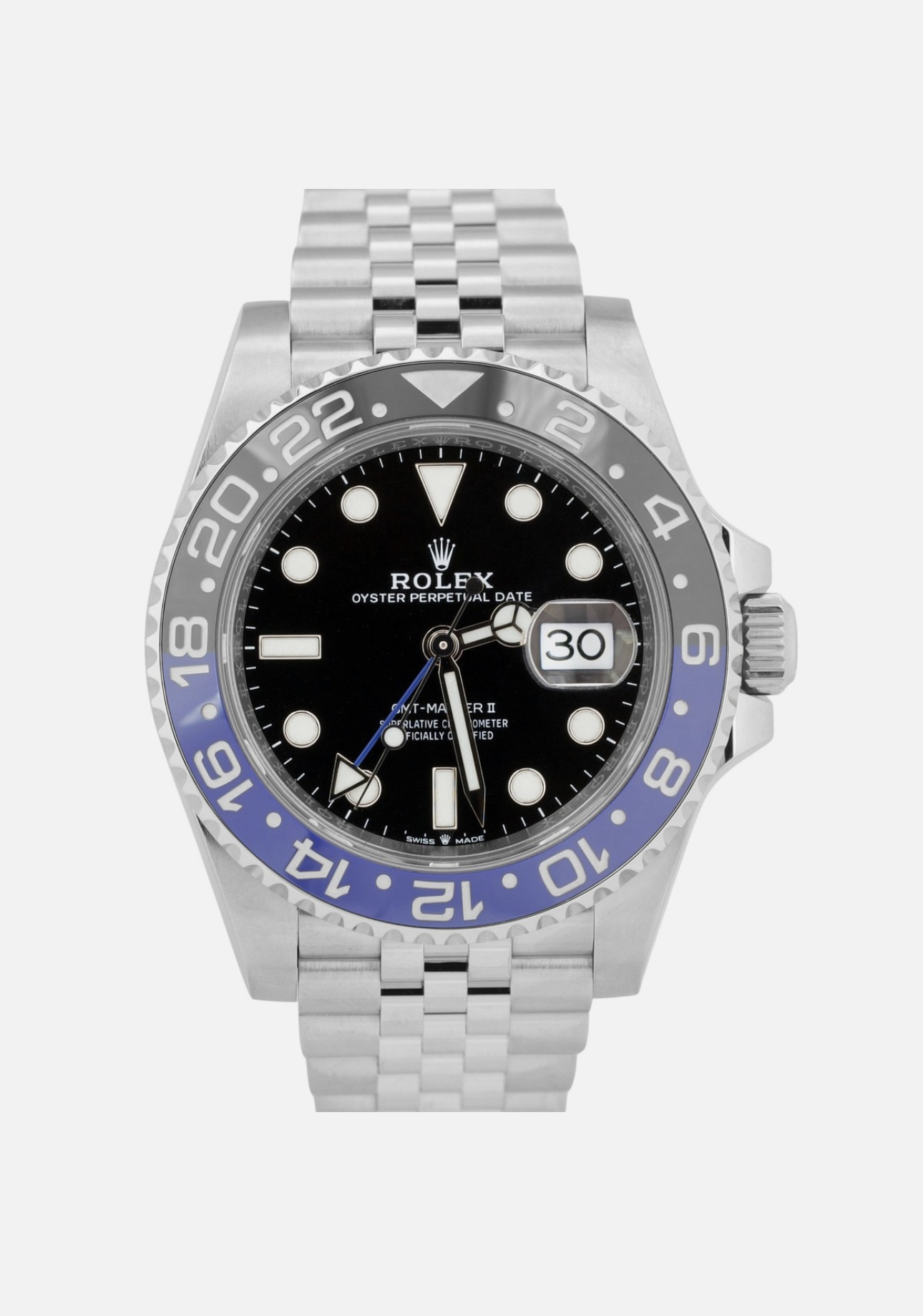 Rolex GMT-Master II BATGIRL Blue Black 40mm Steel 126710 BLNR JUBILEE