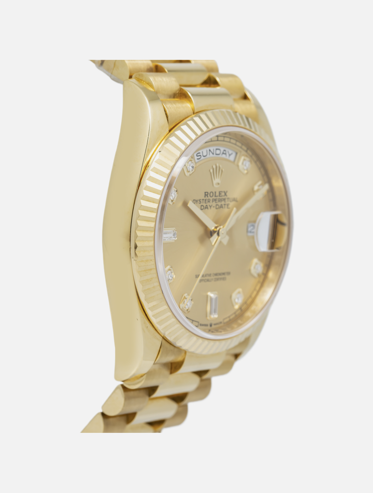 Rolex Day-Date 36 Yellow Gold 128238 Champagne Diamond