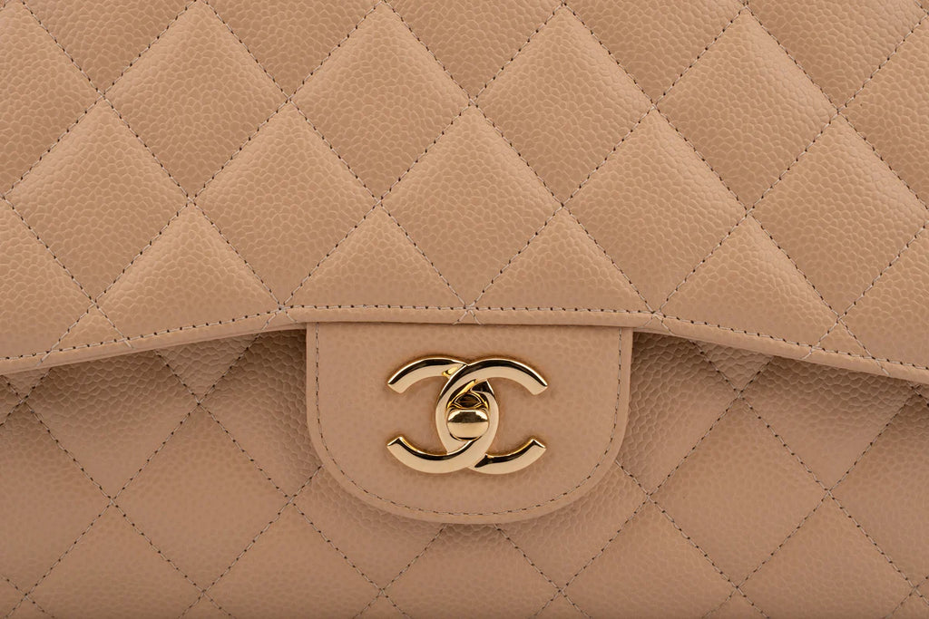 Chanel Classic Double Flap Beige Caviar