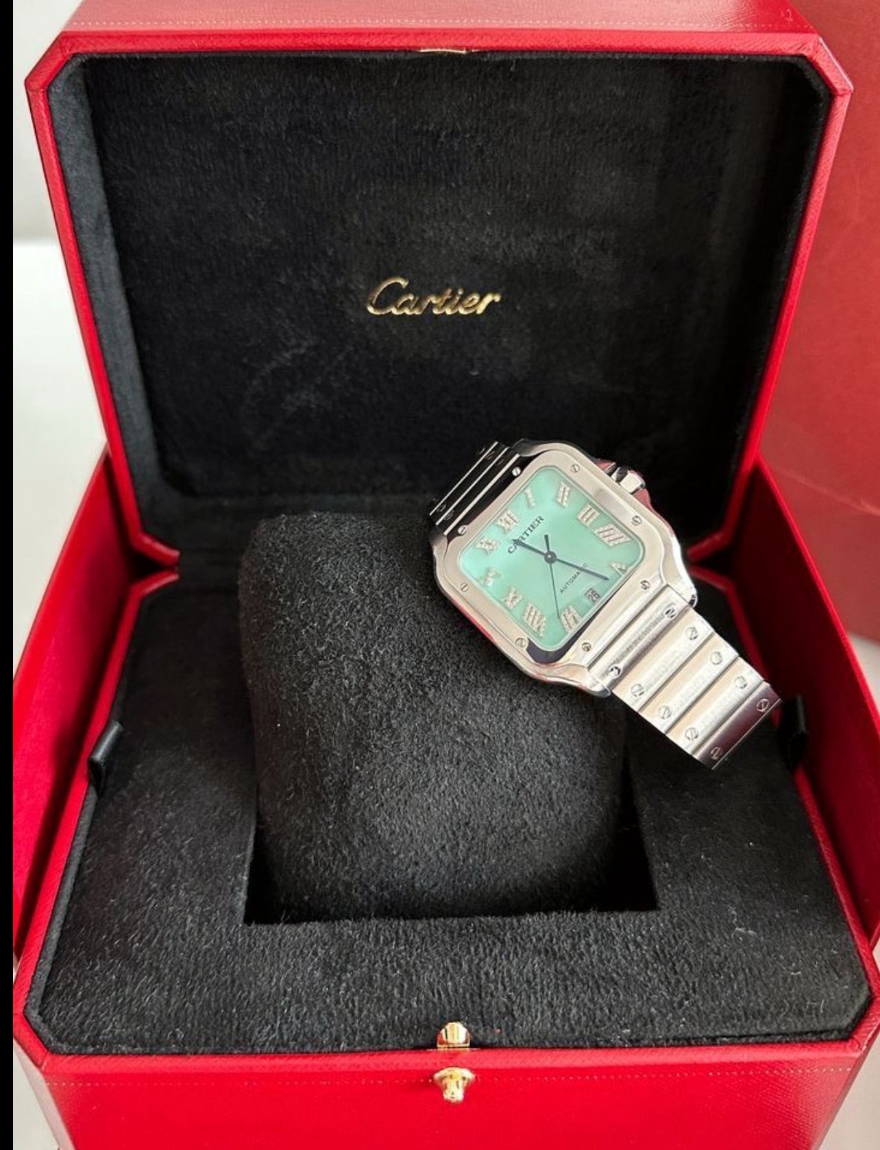 Cartier Santos Tiffany Blue Dial