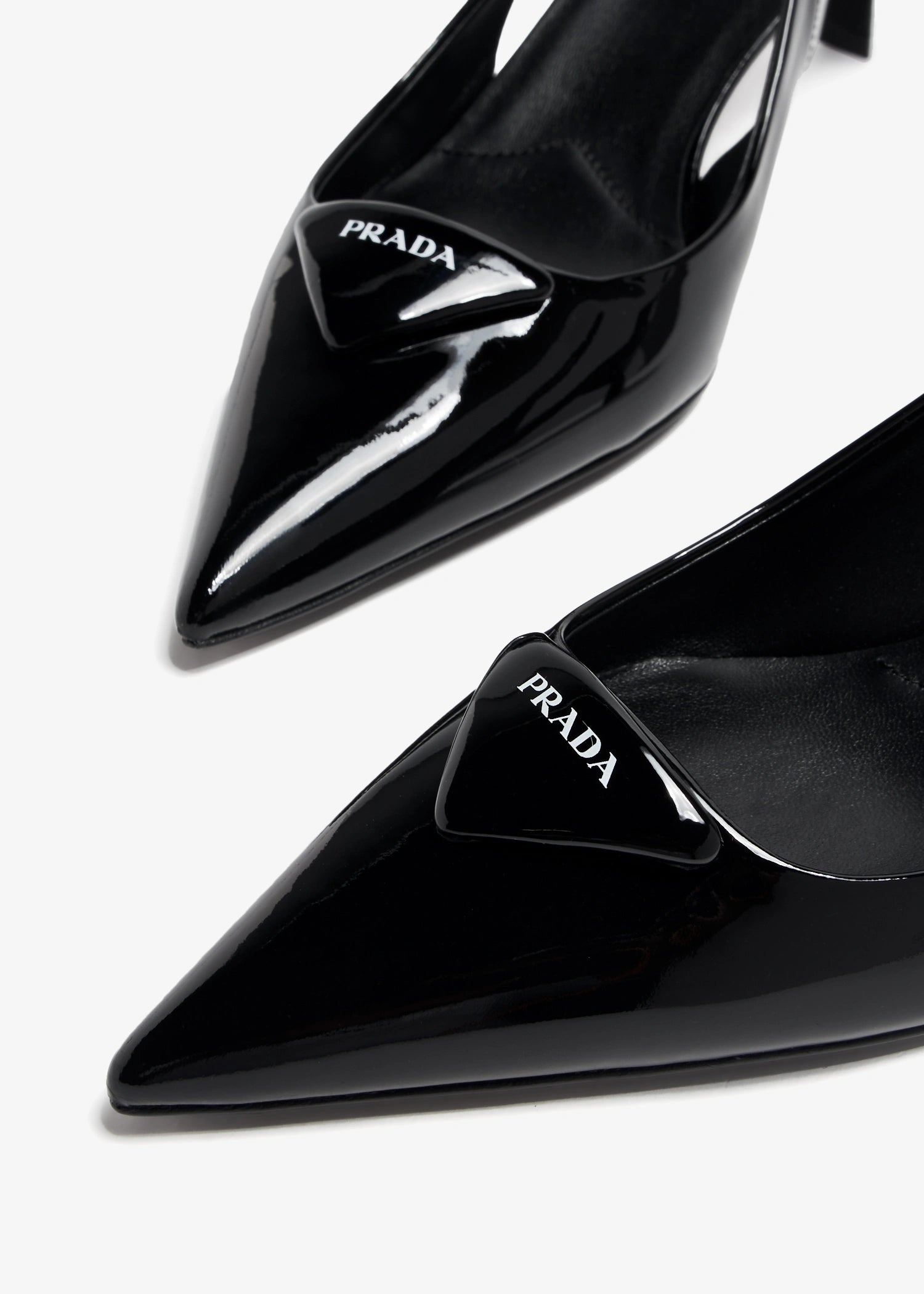 Prada Patent leather slingback pumps