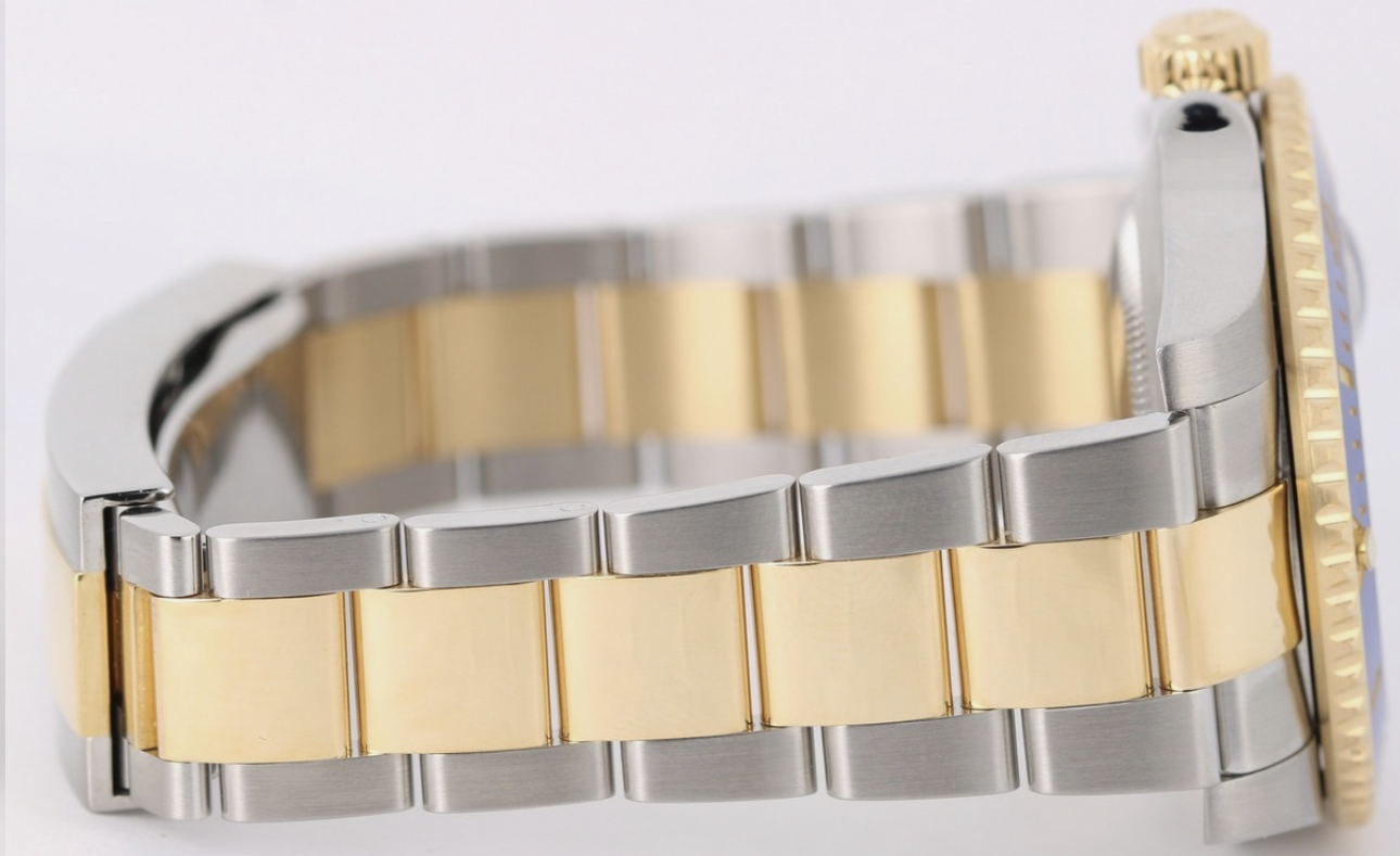 Rolex Submariner Date 18k Yellow Gold Steel BLUE 40mm Ceramic 116613