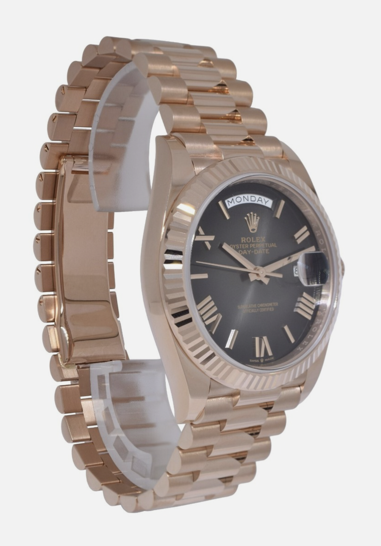 ROLEX DAY-DATE SLATE OMBRE ROSE GOLD 228235 40MM