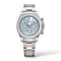 Rolex Daytona Platinum Baguette 126576TBR 40mm Diamond-Set Ice Blue Oyster