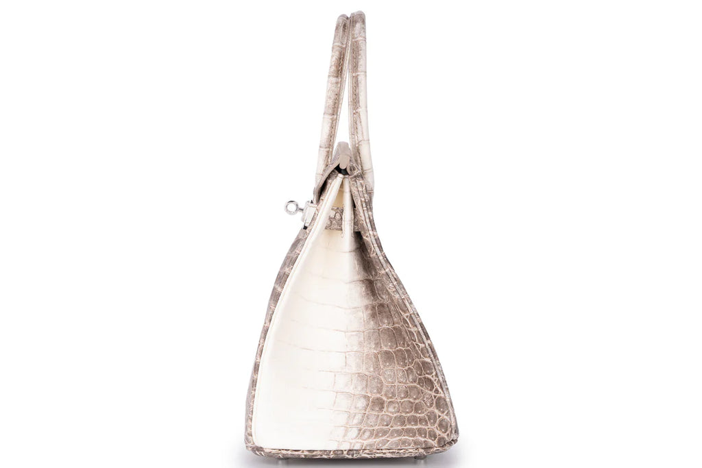 Hermès Birkin 30 Exotic Himalaya Blanc Crocodile Niloticus White Gold And Diamond