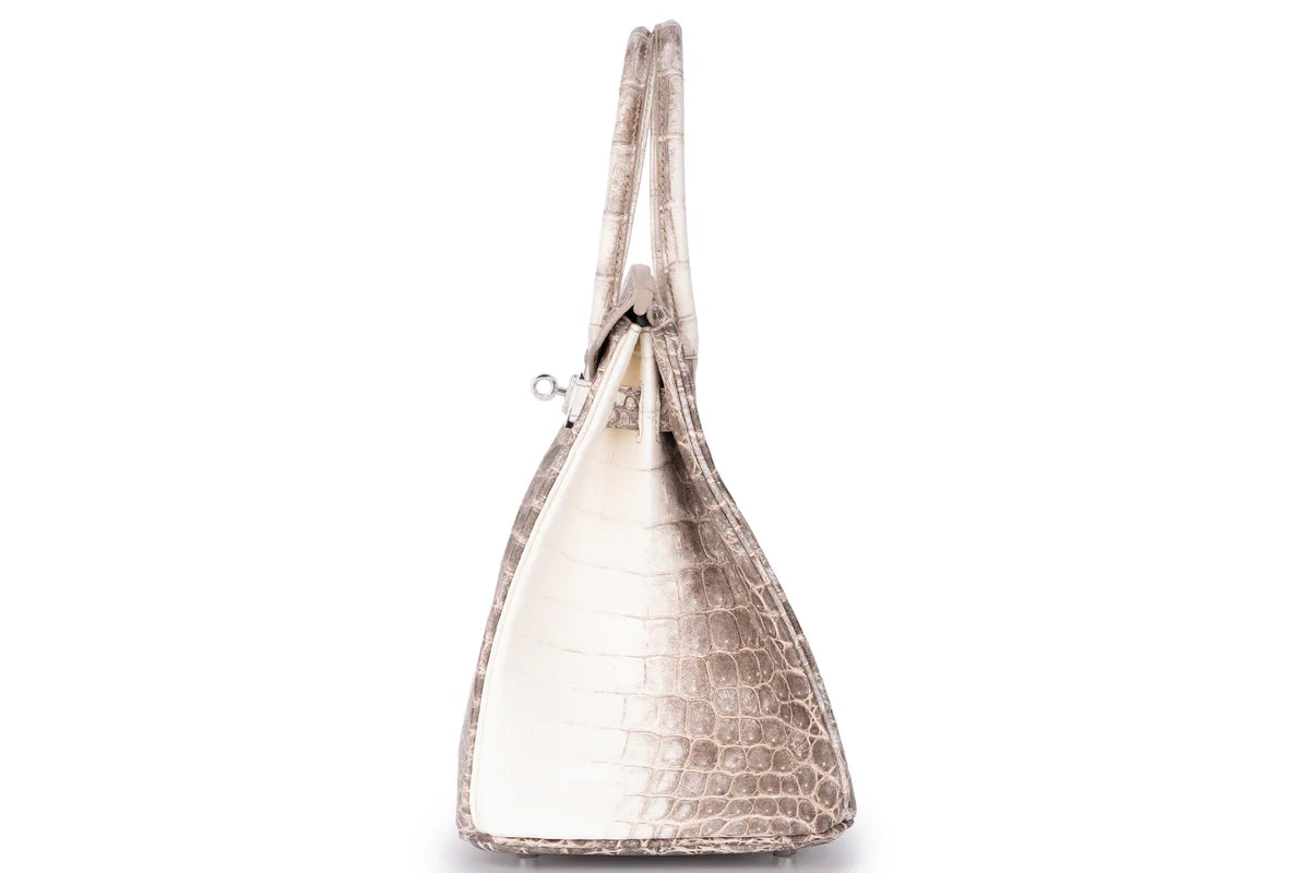 Hermès Birkin 30 Exotic Himalaya Blanc Crocodile Niloticus White Gold And Diamond