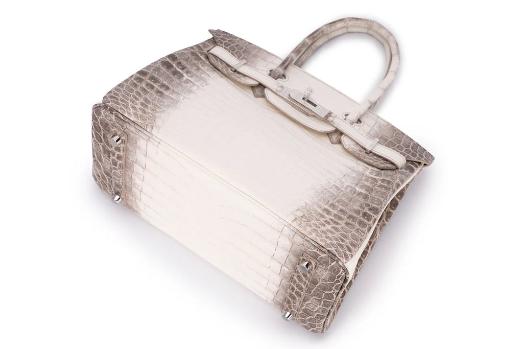Hermès Birkin 30 Exotic Himalaya Blanc Crocodile Niloticus White Gold And Diamond