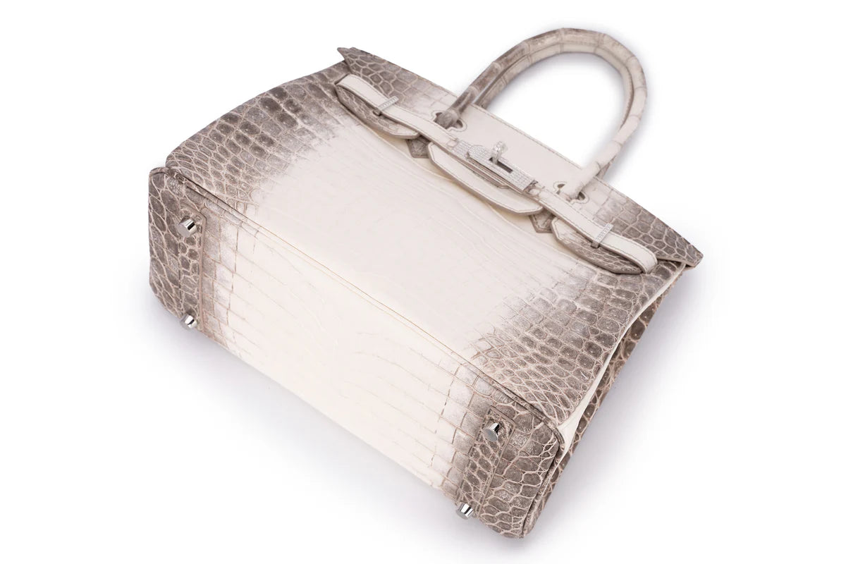 Hermès Birkin 30 Exotic Himalaya Blanc Crocodile Niloticus White Gold And Diamond