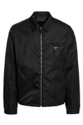 Prada Logo Plaque Zipped Jacket