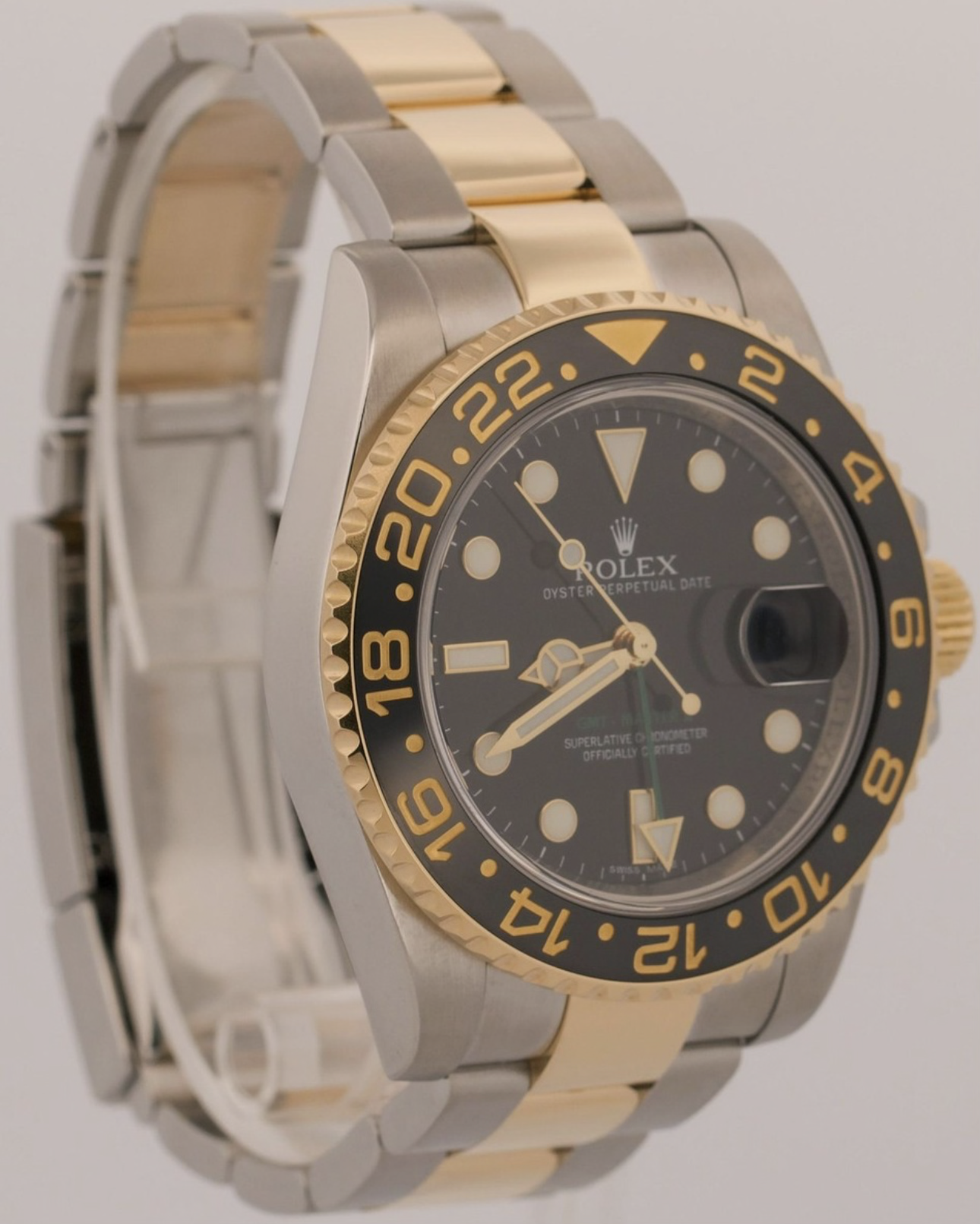 Rolex GMT-Master II Ceramic BLACK Two-Tone 18K Gold Steel 40mm 116713