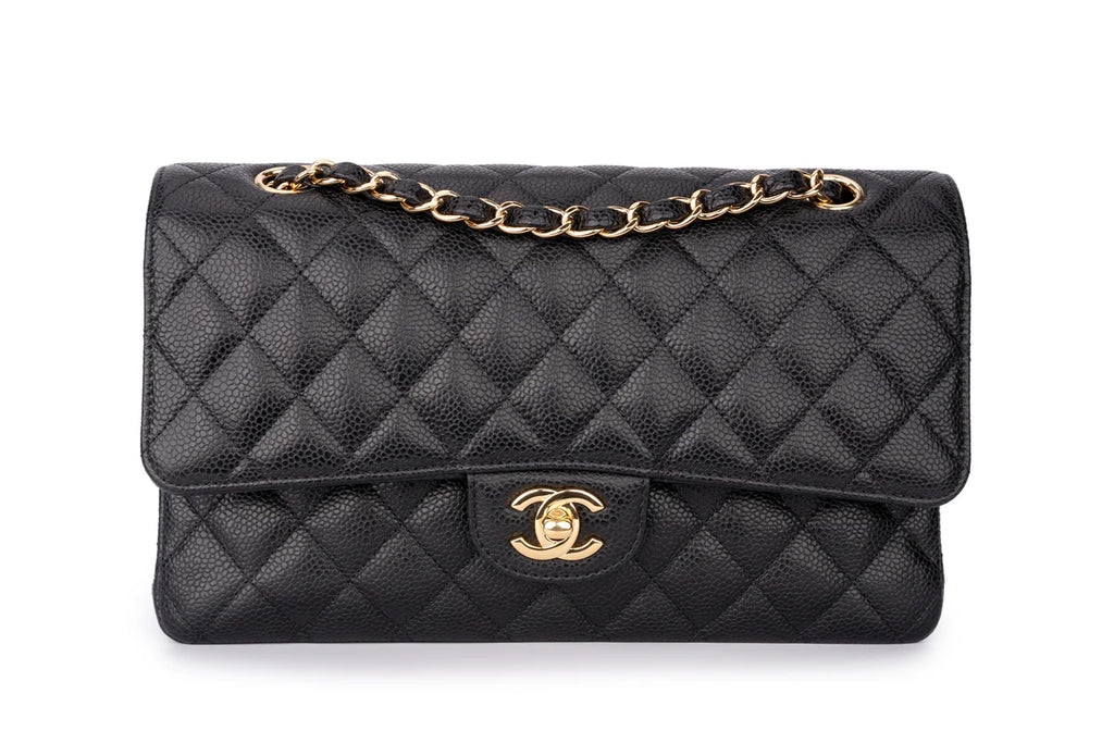 Chanel Med Classic Flap Caviar Blac