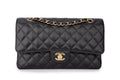 Chanel Med Classic Flap Caviar Blac