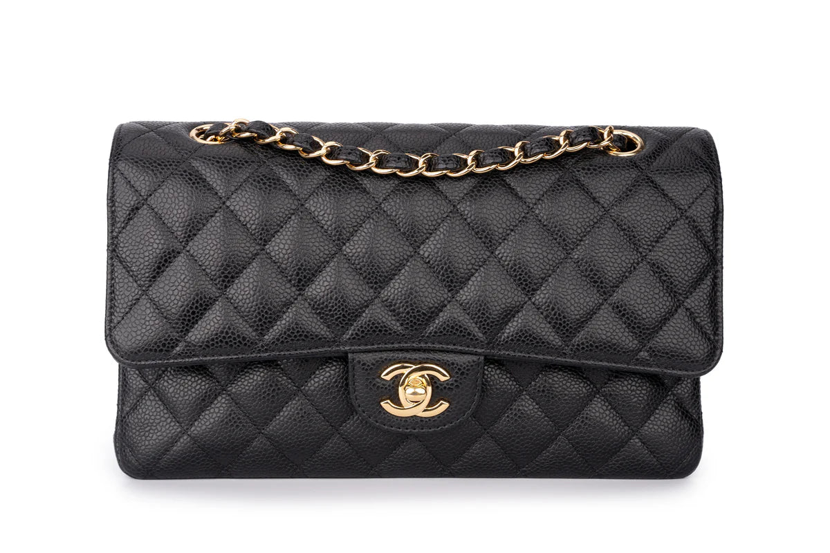 Chanel Med Classic Flap Caviar Blac