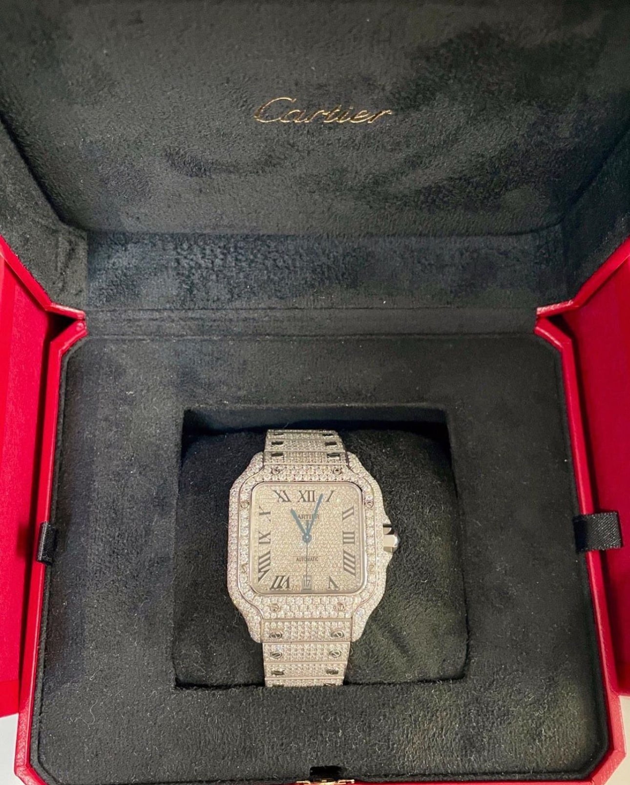 Cartier Santos Iced Out