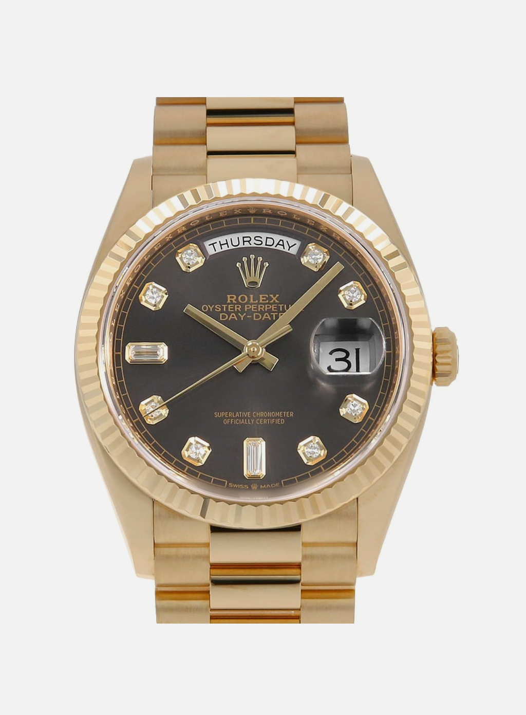 Rolex Day-Date 36 Everose Gold 128235 Choco Diamond