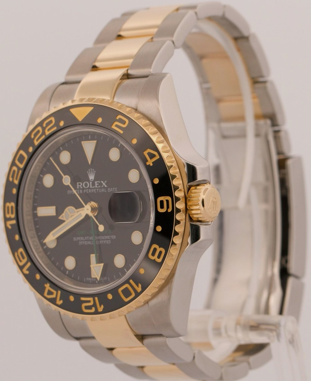 Rolex GMT-Master II Ceramic BLACK Two-Tone 18K Gold Steel 40mm 116713