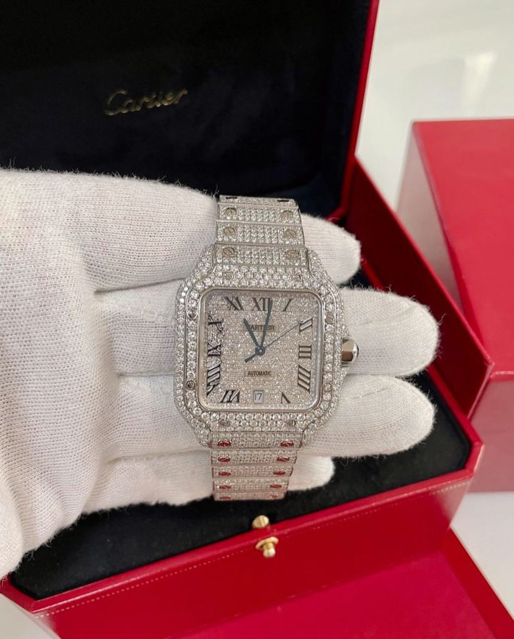 Cartier Santos Iced Out