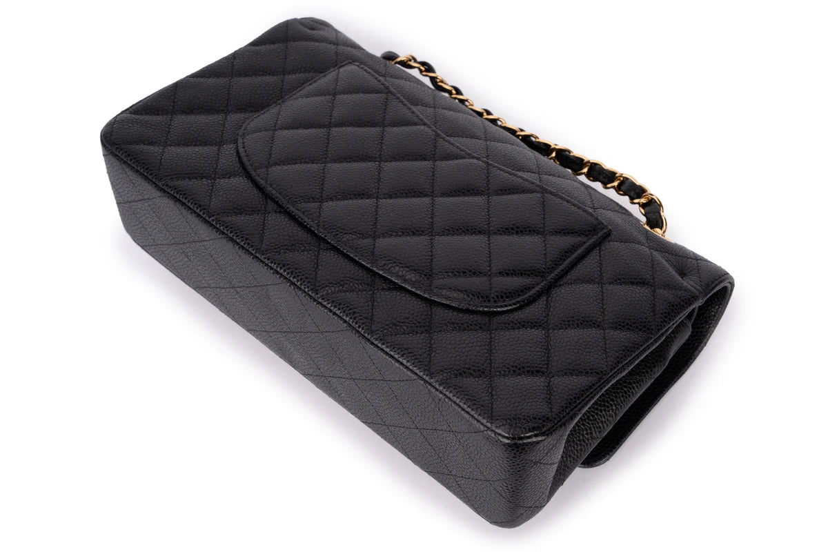 Chanel Med Classic Flap Caviar Blac
