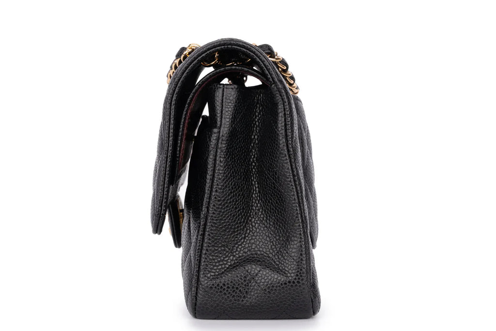 Chanel Med Classic Flap Caviar Blac