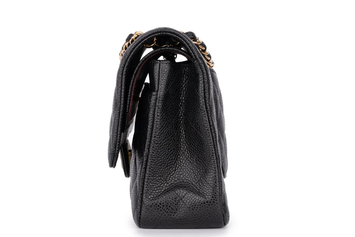 Chanel Med Classic Flap Caviar Blac