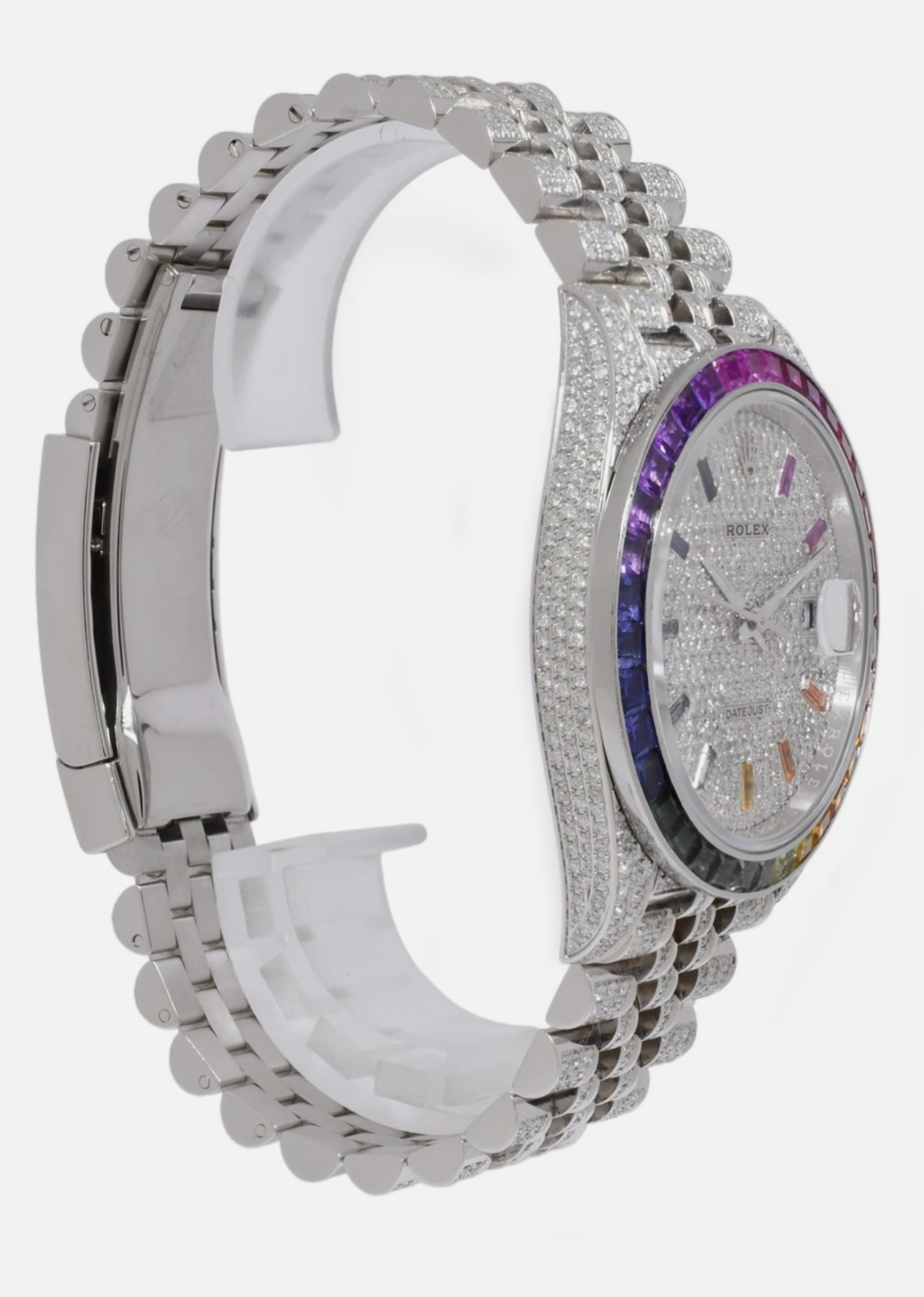Rolex Datejust 41 Steel Rainbow Diamond Iced Out Jubilee '17 126300