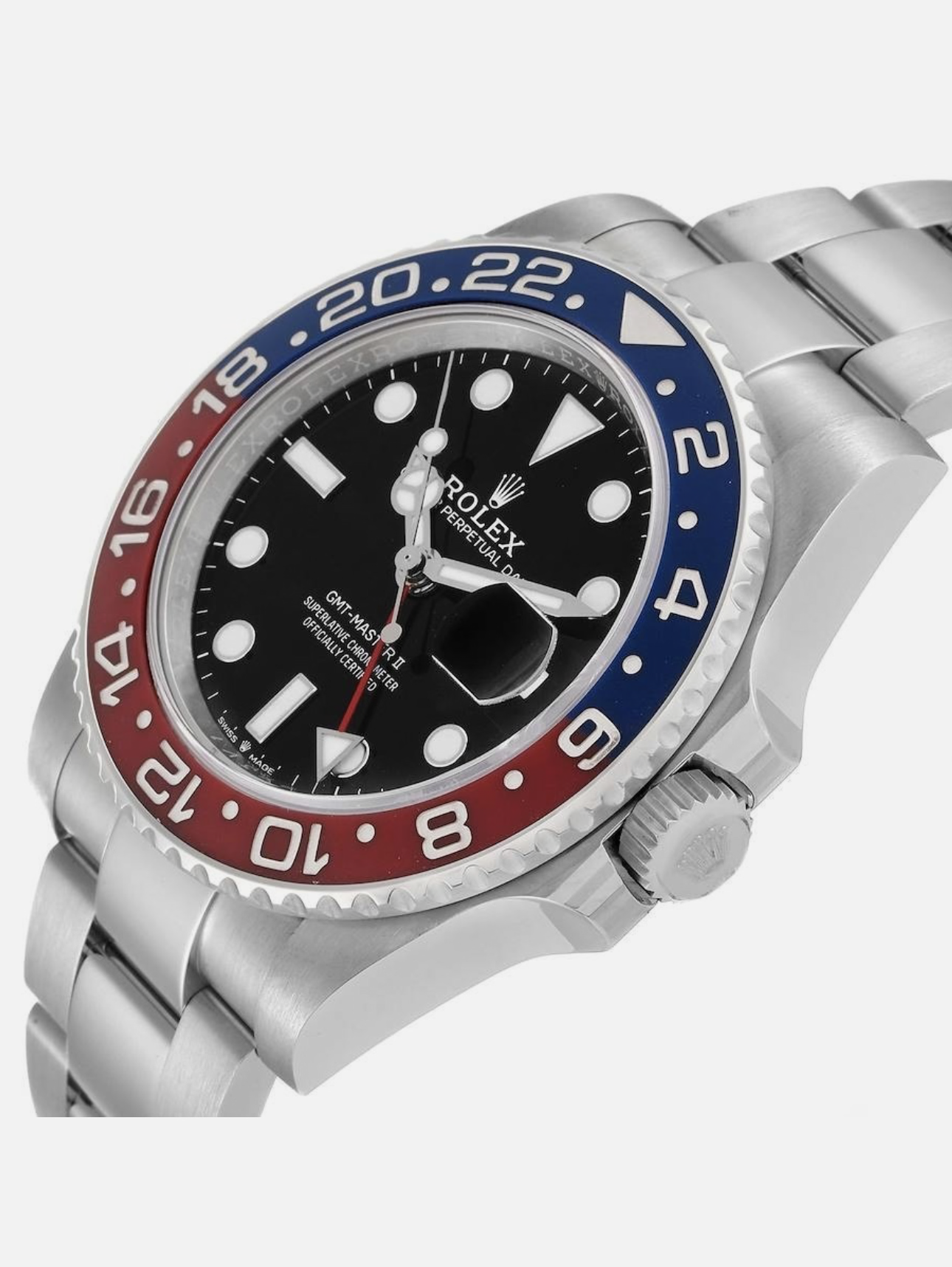 Rolex GMT-Master II Pepsi Black Dial Oyster Steel 40mm 126710BLRO