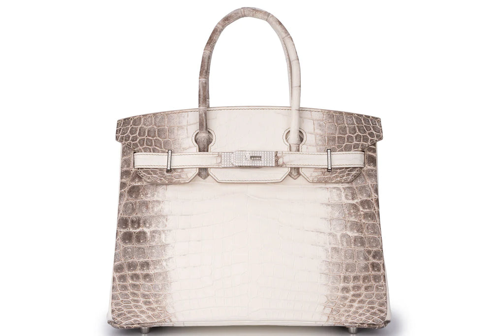 Hermès Birkin 30 Exotic Himalaya Blanc Crocodile Niloticus White Gold And Diamond