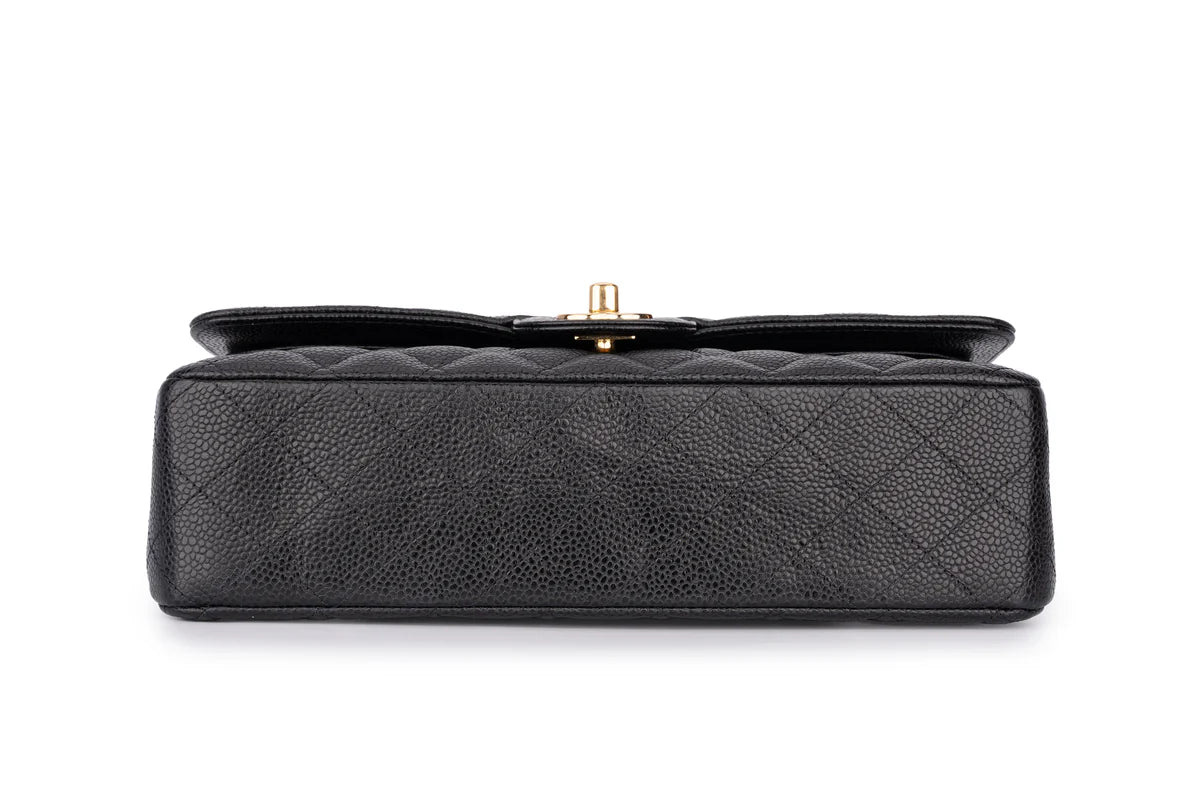 Chanel Med Classic Flap Caviar Blac