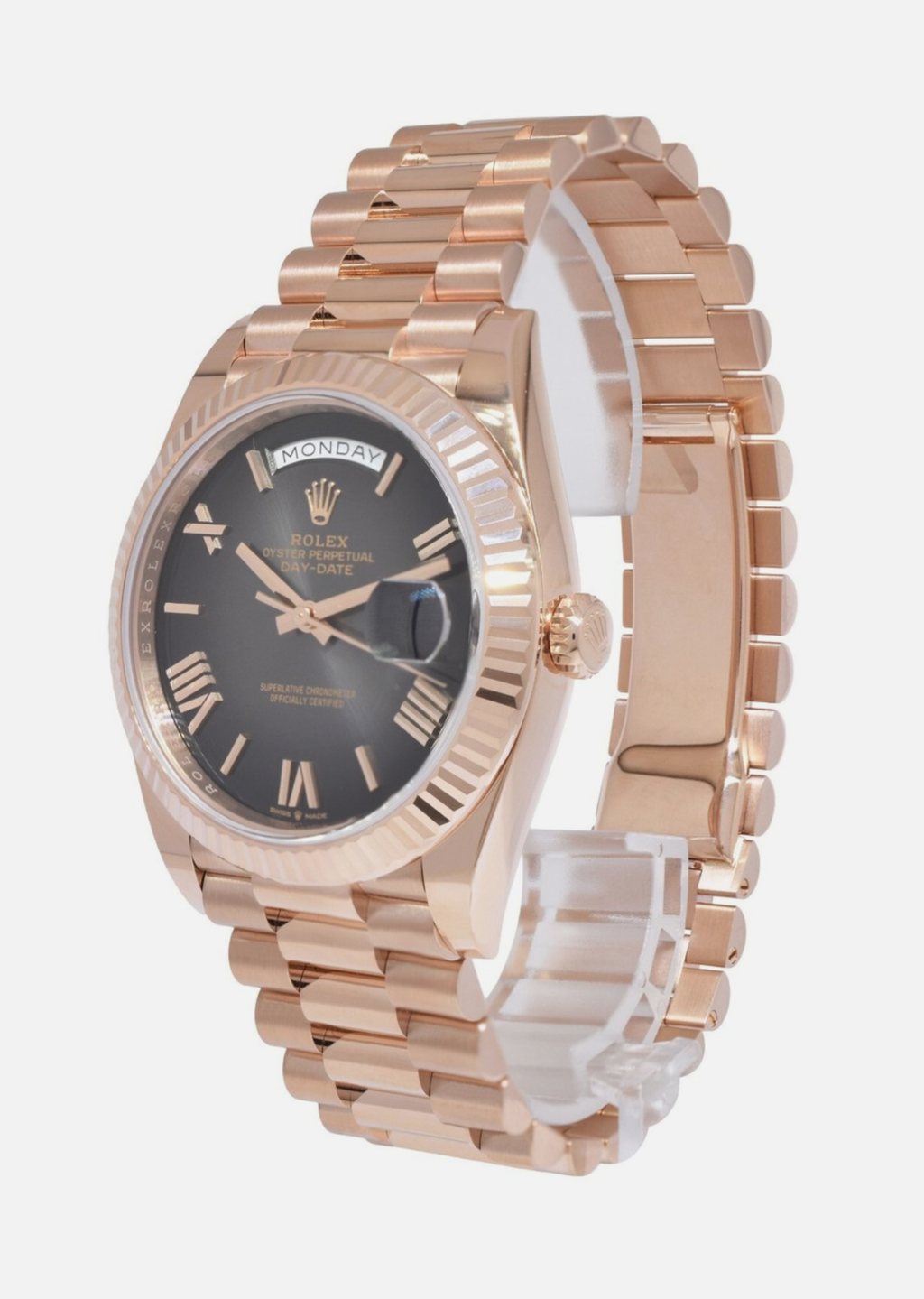 ROLEX DAY-DATE SLATE OMBRE ROSE GOLD 228235 40MM