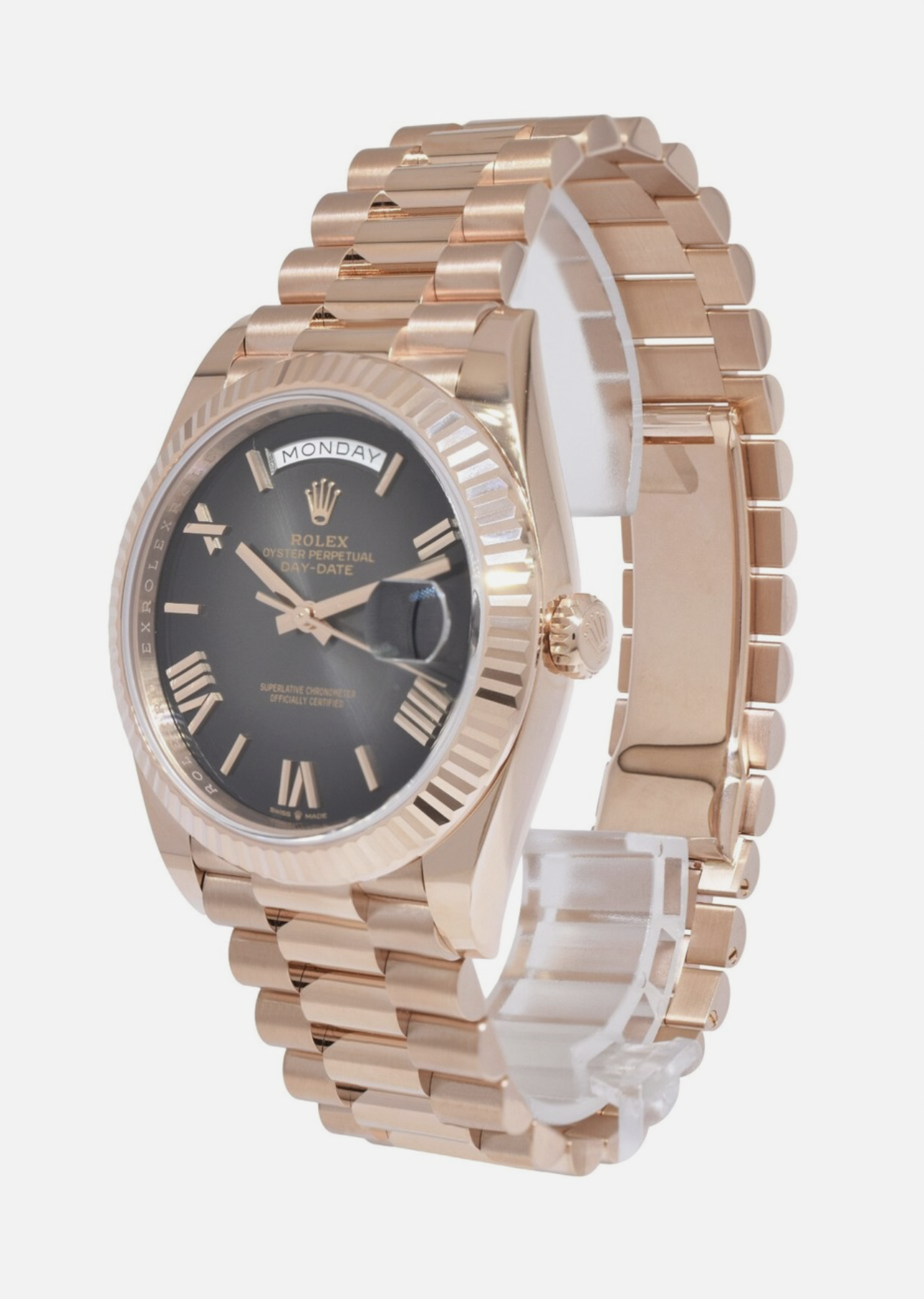 ROLEX DAY-DATE SLATE OMBRE ROSE GOLD 228235 40MM
