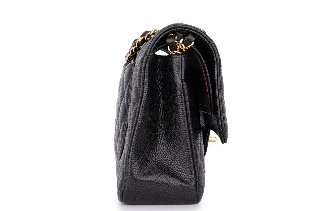 Chanel Med Classic Flap Caviar Blac