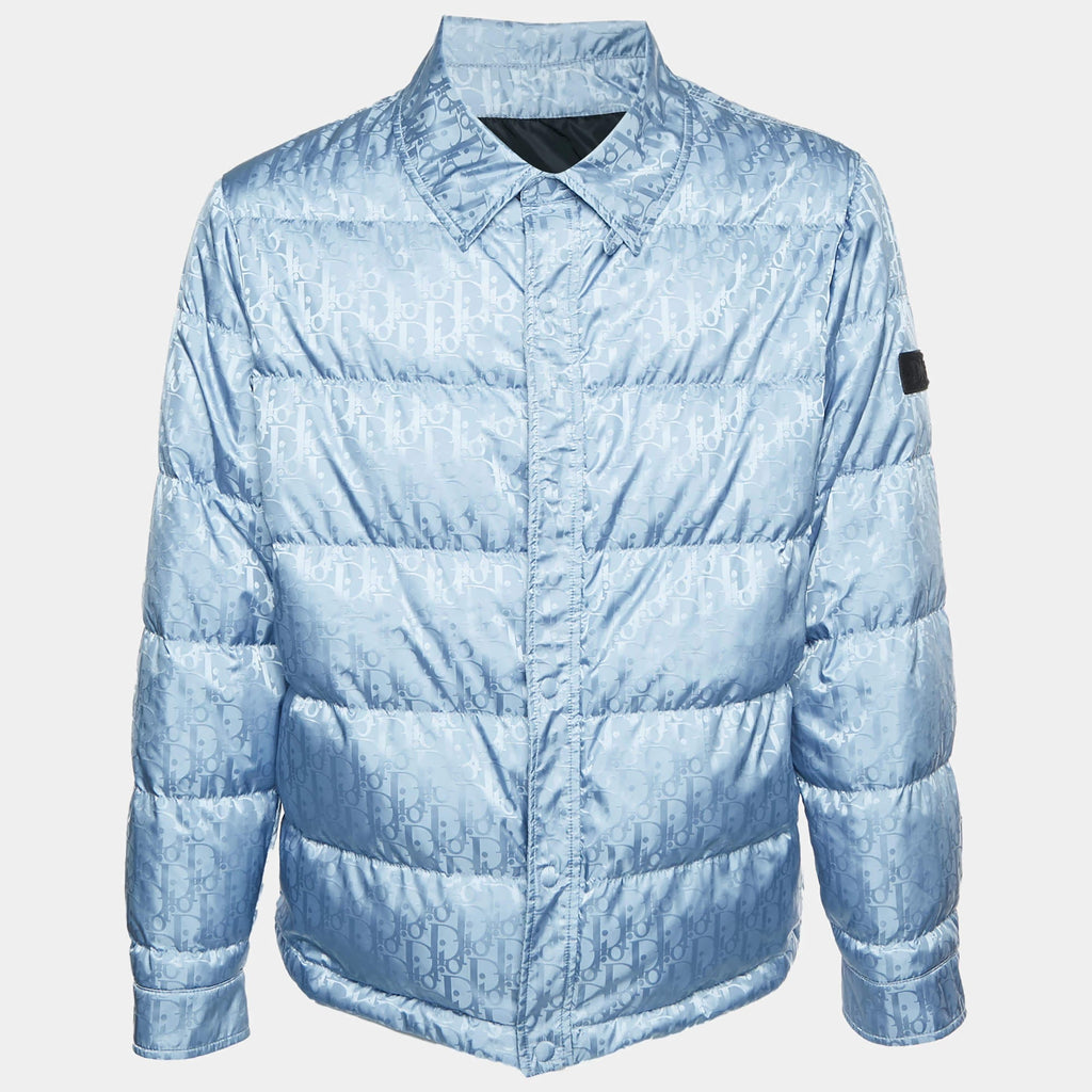 Dior Homme Blue Oblique Jacquard Puffer