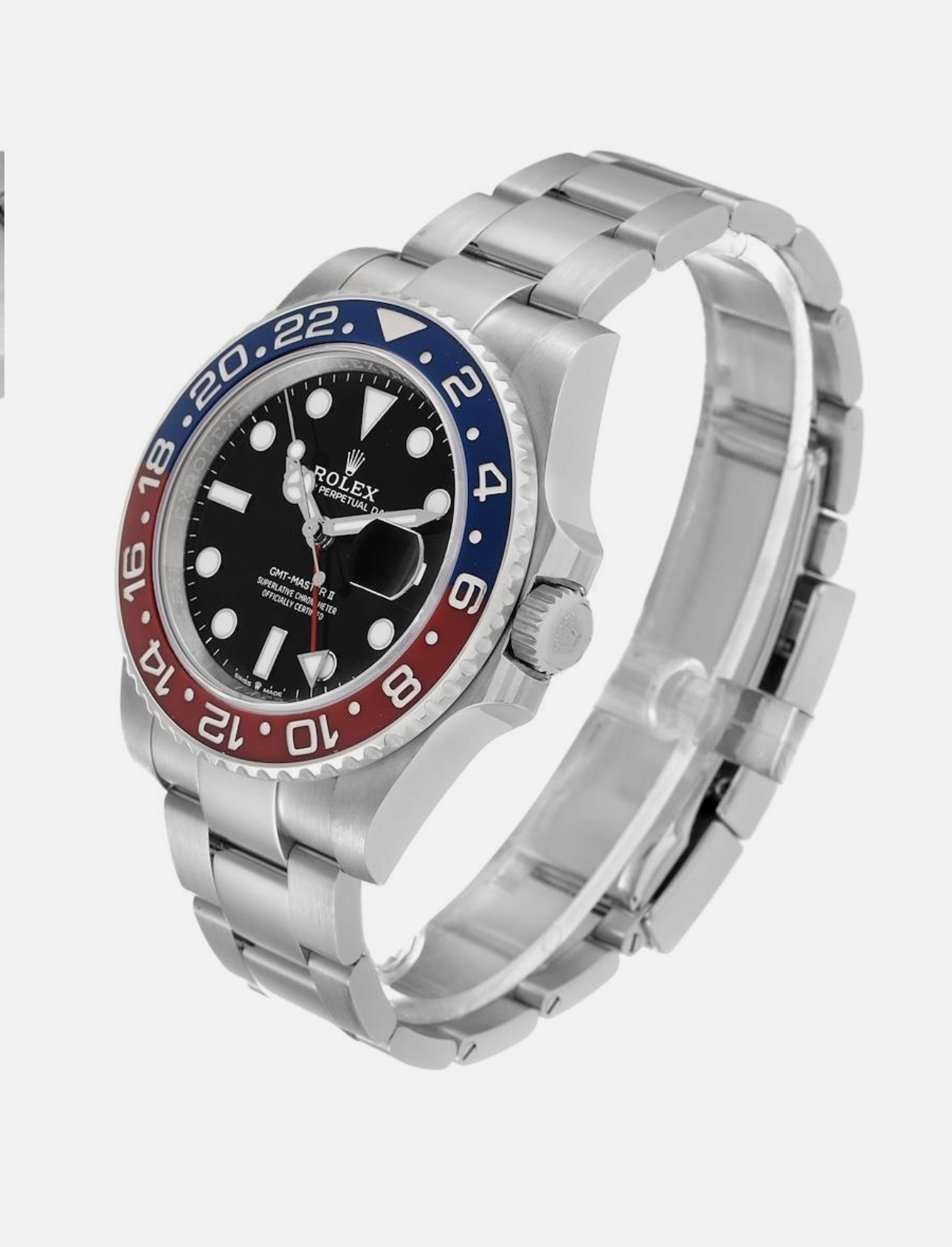 Rolex GMT-Master II Pepsi Black Dial Oyster Steel 40mm 126710BLRO