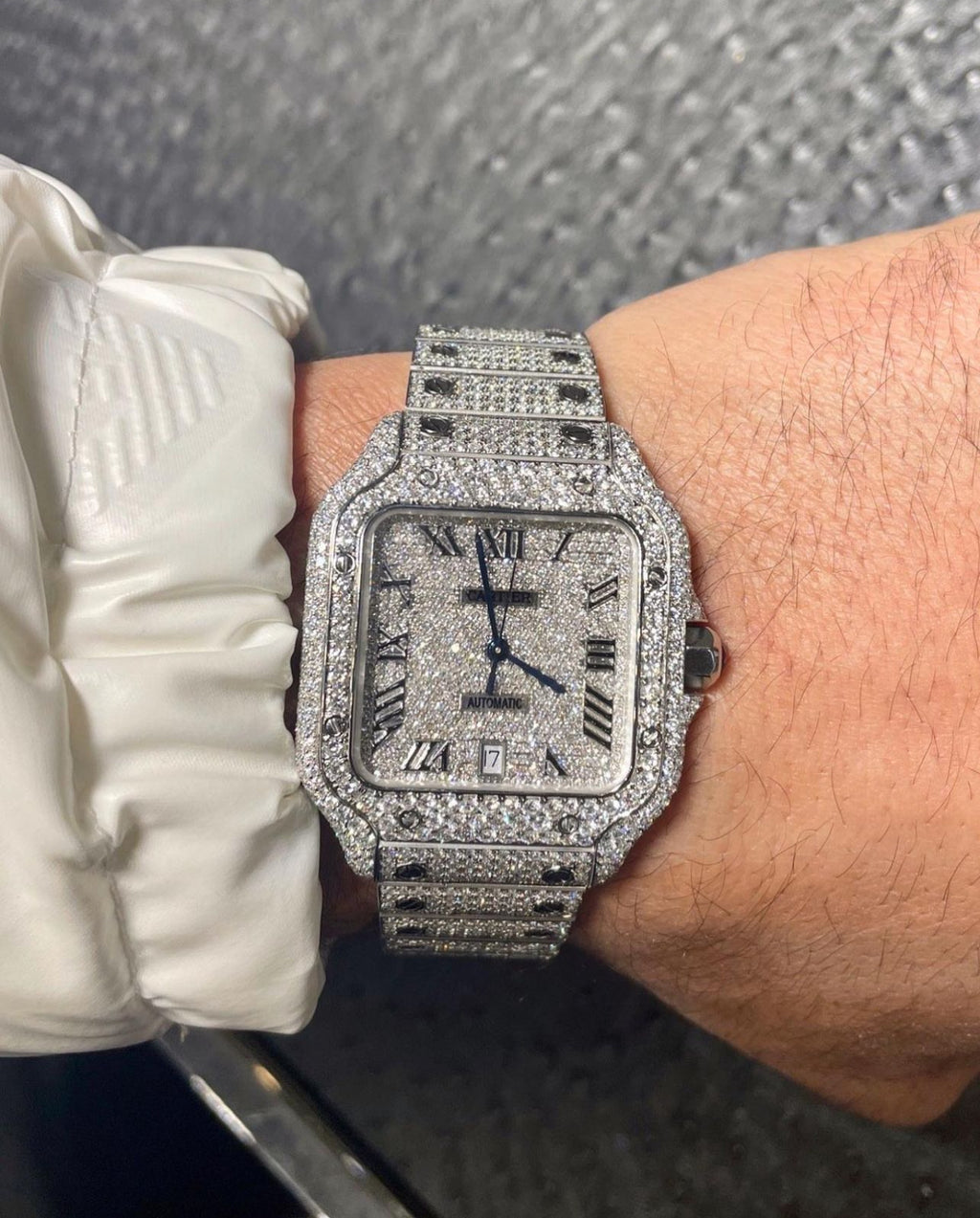 Cartier Santos Iced Out