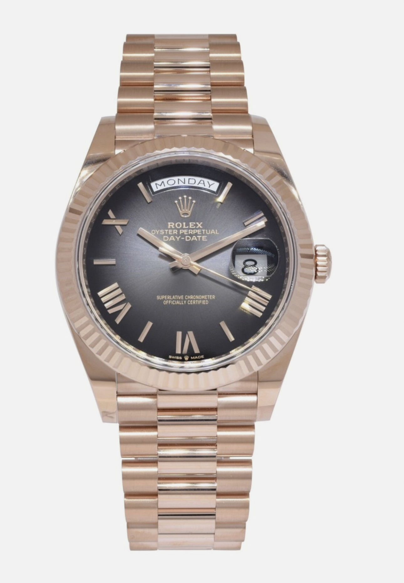 ROLEX DAY-DATE SLATE OMBRE ROSE GOLD 228235 40MM