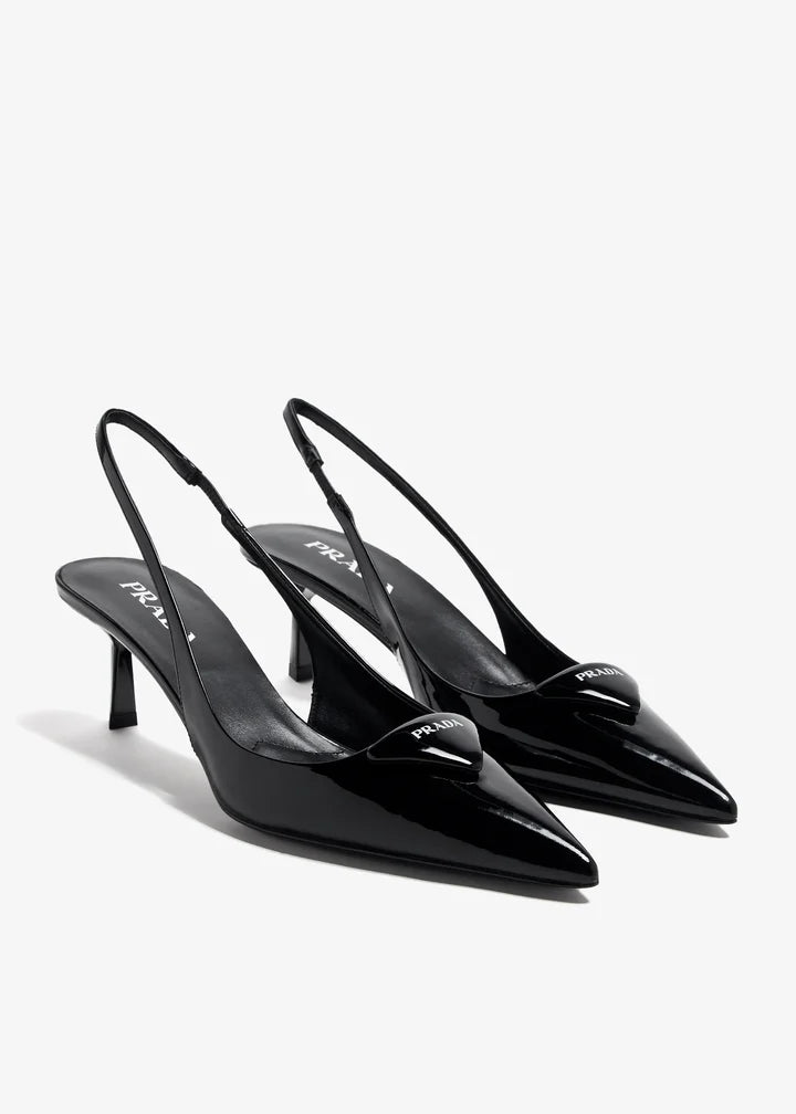 Prada Patent leather slingback pumps