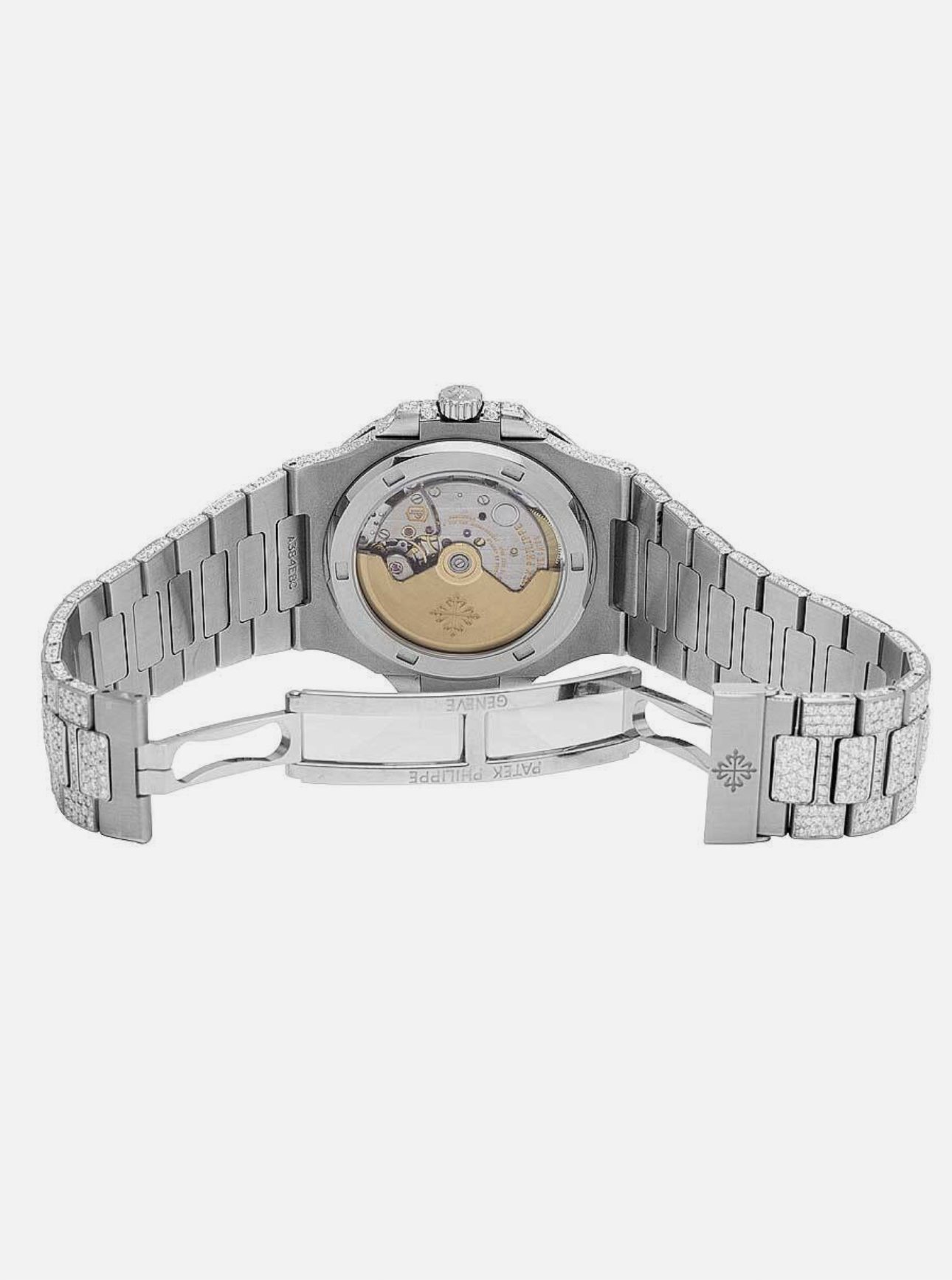 Mens Patek Philippe Nautilus 5711/1A Steel Pave Set VVS Moissanite Watch