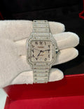 Cartier Santos Arabic Dial Iced Out