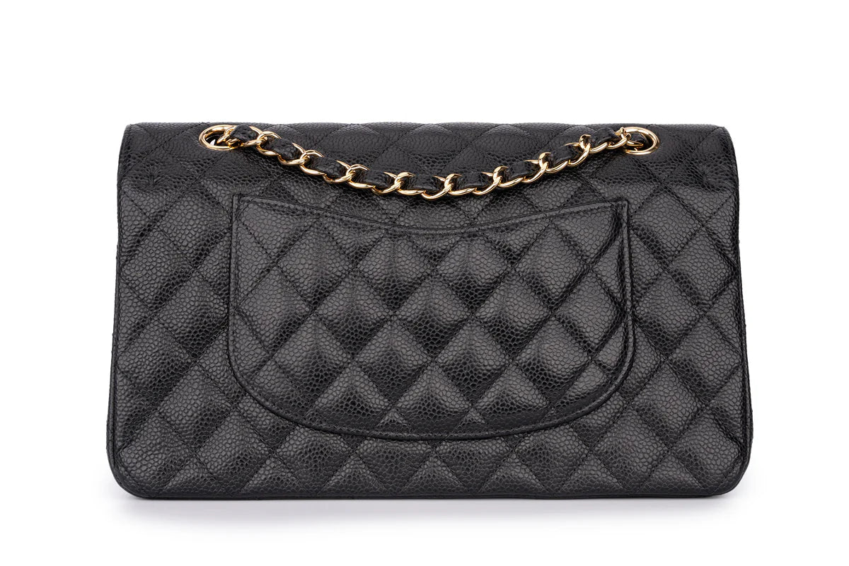Chanel Med Classic Flap Caviar Blac
