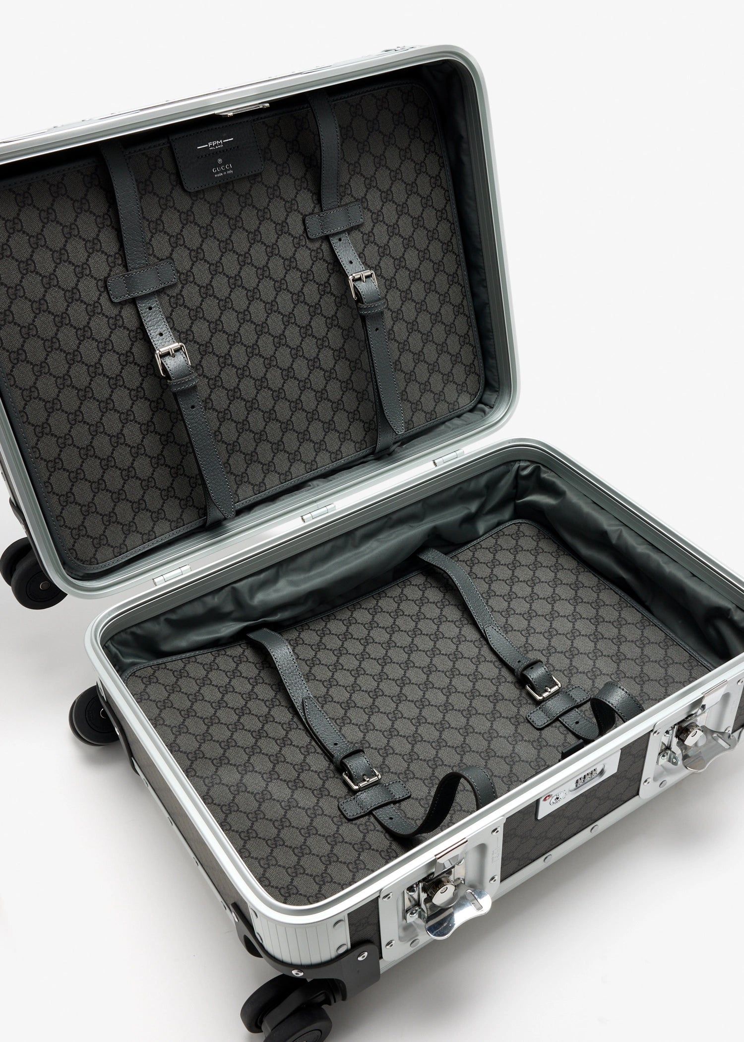 Gucci Aluminum GG cabin trolley