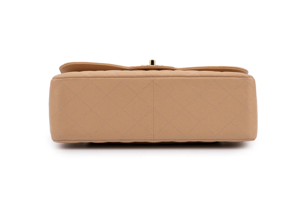 Chanel Classic Double Flap Beige Caviar
